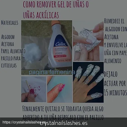 como quitar las uñas pegadas con pegamento