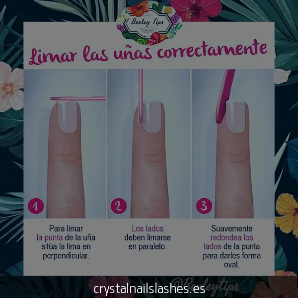 como limar las uñas correctamente