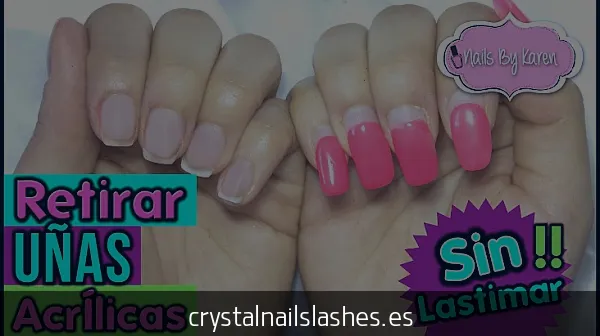 cómo quitar las uñas acrilicas fácilmente