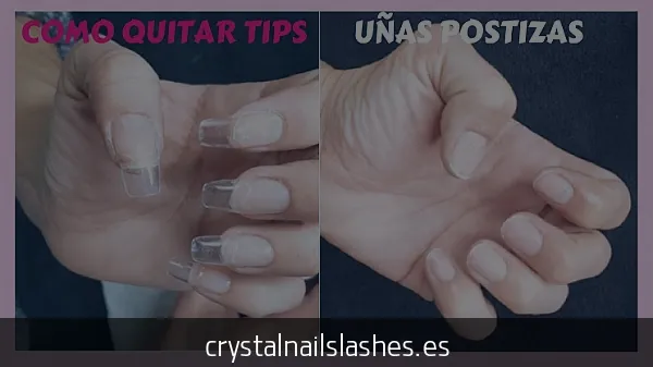 como quitar uñas acrilicas con tip