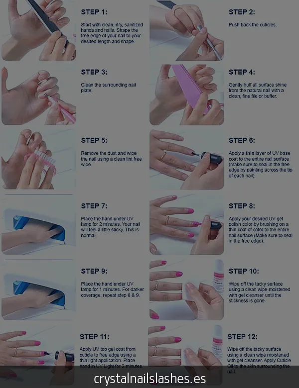 como quitar uñas de gel paso a paso