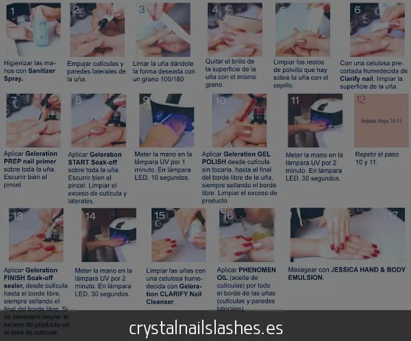 como quitar uñas de gel paso a paso