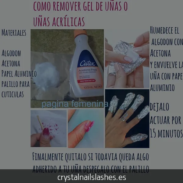 como quitar esmalte semipermanente con acetona pura